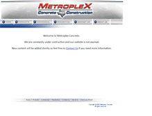Tablet Screenshot of metroplexconcrete.com